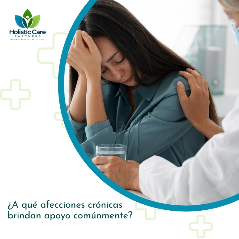 ¿A qué afecciones crónicas brindan apoyo comúnmente?